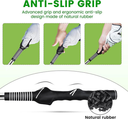 Retractable Golf Swing Training Aid, Golf Grip Trainer & Golf Swing Trainer for Warm-Up
