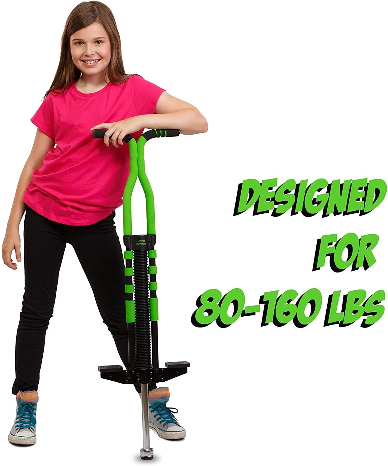 Pogo Stick for Kids - Pogo Sticks for Ages 9 and Up, 80 to 160 Lbs - Pro Sport Edition, Quality, Easy Grip, Pogostick for Hours of Wholesome Fun