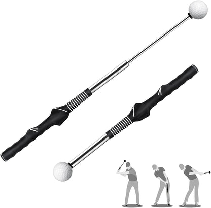 Retractable Golf Swing Training Aid, Golf Grip Trainer & Golf Swing Trainer for Warm-Up